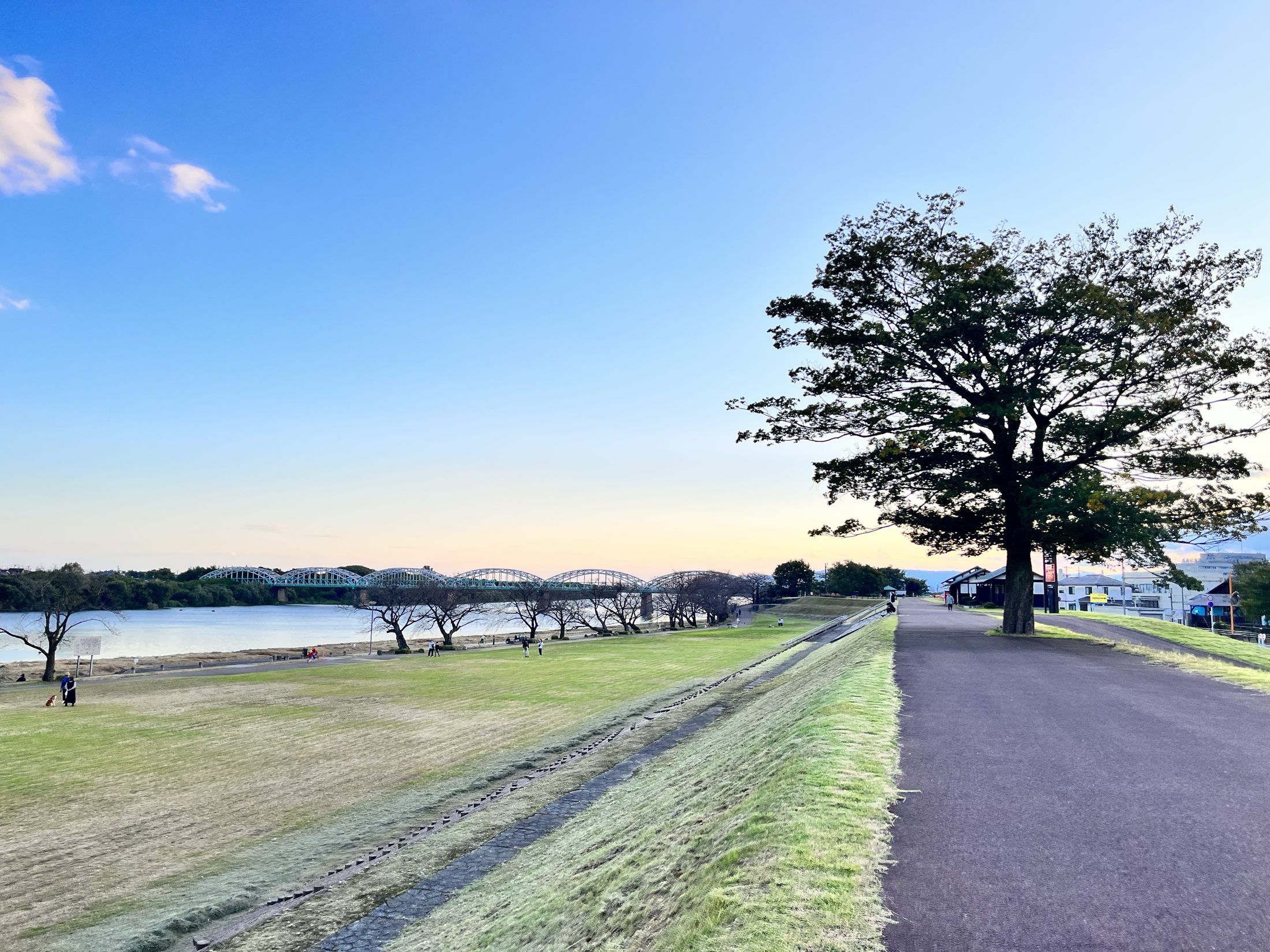 木曽川沿いの風景